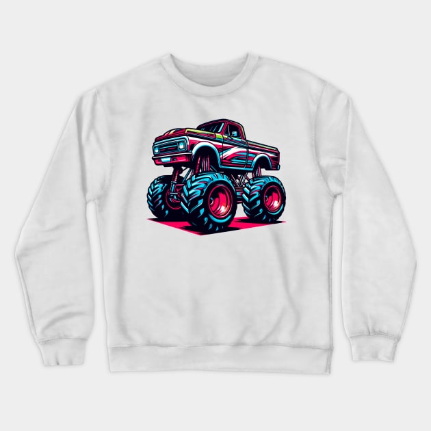 Monster Truck Crewneck Sweatshirt by Vehicles-Art